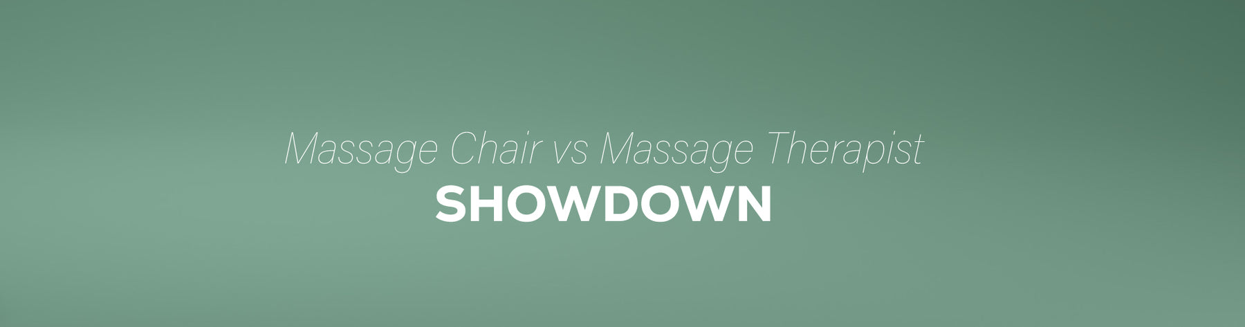 Massage Chairs vs Massage Therapy