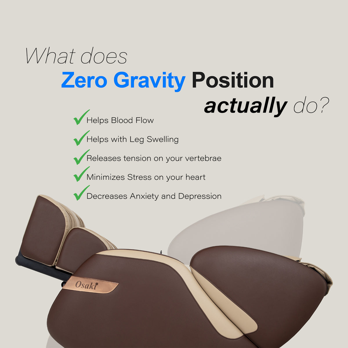 Understanding Zero Gravity Recline — Massage Chair Warehouse